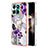 Coque Silicone Motif Fantaisie Souple Couleur Unie Etui Housse avec Support Bague Anneau YB3 pour Huawei Honor X8b Petit