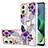 Coque Silicone Motif Fantaisie Souple Couleur Unie Etui Housse avec Support Bague Anneau YB3 pour Motorola Moto G54 5G Violet