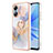 Coque Silicone Motif Fantaisie Souple Couleur Unie Etui Housse avec Support Bague Anneau YB3 pour Oppo A17 Petit