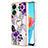 Coque Silicone Motif Fantaisie Souple Couleur Unie Etui Housse avec Support Bague Anneau YB3 pour Oppo A78 4G Petit