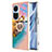 Coque Silicone Motif Fantaisie Souple Couleur Unie Etui Housse avec Support Bague Anneau YB3 pour Oppo Reno10 5G Mixte