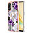 Coque Silicone Motif Fantaisie Souple Couleur Unie Etui Housse avec Support Bague Anneau YB3 pour Oppo Reno8 T 4G Petit