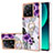 Coque Silicone Motif Fantaisie Souple Couleur Unie Etui Housse avec Support Bague Anneau YB3 pour Xiaomi Mi 13T Pro 5G Violet