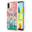 Coque Silicone Motif Fantaisie Souple Couleur Unie Etui Housse avec Support Bague Anneau YB3 pour Xiaomi Poco C50 Colorful