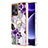 Coque Silicone Motif Fantaisie Souple Couleur Unie Etui Housse avec Support Bague Anneau YB3 pour Xiaomi Poco F5 5G Violet