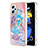 Coque Silicone Motif Fantaisie Souple Couleur Unie Etui Housse avec Support Bague Anneau YB3 pour Xiaomi Poco X4 GT 5G Bleu