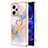 Coque Silicone Motif Fantaisie Souple Couleur Unie Etui Housse avec Support Bague Anneau YB3 pour Xiaomi Redmi Note 12 Explorer Violet Clair