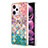 Coque Silicone Motif Fantaisie Souple Couleur Unie Etui Housse avec Support Bague Anneau YB3 pour Xiaomi Redmi Note 12 Pro 5G Colorful