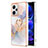 Coque Silicone Motif Fantaisie Souple Couleur Unie Etui Housse avec Support Bague Anneau YB3 pour Xiaomi Redmi Note 12 Pro+ Plus 5G Violet Clair