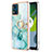 Coque Silicone Motif Fantaisie Souple Couleur Unie Etui Housse avec Support Bague Anneau YB5 pour Motorola Moto E13 Vert