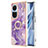 Coque Silicone Motif Fantaisie Souple Couleur Unie Etui Housse avec Support Bague Anneau YB5 pour Oppo Reno10 5G Petit