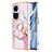 Coque Silicone Motif Fantaisie Souple Couleur Unie Etui Housse avec Support Bague Anneau YB5 pour Oppo Reno10 5G Petit