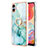 Coque Silicone Motif Fantaisie Souple Couleur Unie Etui Housse avec Support Bague Anneau YB5 pour Samsung Galaxy M04 Petit