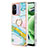 Coque Silicone Motif Fantaisie Souple Couleur Unie Etui Housse avec Support Bague Anneau YB5 pour Xiaomi Poco C55 Colorful