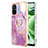 Coque Silicone Motif Fantaisie Souple Couleur Unie Etui Housse avec Support Bague Anneau YB5 pour Xiaomi Poco C55 Petit