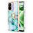 Coque Silicone Motif Fantaisie Souple Couleur Unie Etui Housse avec Support Bague Anneau YB5 pour Xiaomi Poco C55 Vert