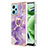 Coque Silicone Motif Fantaisie Souple Couleur Unie Etui Housse avec Support Bague Anneau YB5 pour Xiaomi Poco X5 5G Violet