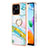 Coque Silicone Motif Fantaisie Souple Couleur Unie Etui Housse avec Support Bague Anneau YB5 pour Xiaomi Redmi 10C 4G Colorful