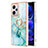 Coque Silicone Motif Fantaisie Souple Couleur Unie Etui Housse avec Support Bague Anneau YB5 pour Xiaomi Redmi Note 12 Explorer Petit