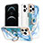 Coque Silicone Motif Fantaisie Souple Couleur Unie Etui Housse avec Support Bague Anneau YJ1 pour Apple iPhone 13 Pro Bleu