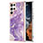 Coque Silicone Motif Fantaisie Souple Couleur Unie Etui Housse pour Samsung Galaxy S21 Ultra 5G Violet