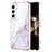 Coque Silicone Motif Fantaisie Souple Couleur Unie Etui Housse pour Samsung Galaxy S24 5G Blanc