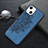 Coque Silicone Motif Fantaisie Souple Couleur Unie Etui Housse S01 pour Apple iPhone 13 Bleu