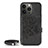 Coque Silicone Motif Fantaisie Souple Couleur Unie Etui Housse S01 pour Apple iPhone 13 Pro Max Noir