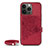 Coque Silicone Motif Fantaisie Souple Couleur Unie Etui Housse S01 pour Apple iPhone 13 Pro Max Rouge