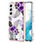 Coque Silicone Motif Fantaisie Souple Couleur Unie Etui Housse S01 pour Samsung Galaxy S22 5G Violet