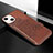 Coque Silicone Motif Fantaisie Souple Couleur Unie Etui Housse S02 pour Apple iPhone 13 Marron