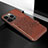 Coque Silicone Motif Fantaisie Souple Couleur Unie Etui Housse S02 pour Apple iPhone 13 Pro Marron