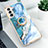 Coque Silicone Motif Fantaisie Souple Couleur Unie Etui Housse S02 pour Samsung Galaxy S21 5G Bleu