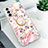 Coque Silicone Motif Fantaisie Souple Couleur Unie Etui Housse S02 pour Samsung Galaxy S21 5G Rose Rouge