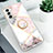 Coque Silicone Motif Fantaisie Souple Couleur Unie Etui Housse S02 pour Samsung Galaxy S21 5G Violet Clair