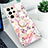 Coque Silicone Motif Fantaisie Souple Couleur Unie Etui Housse S02 pour Samsung Galaxy S21 Ultra 5G Rose Rouge