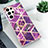 Coque Silicone Motif Fantaisie Souple Couleur Unie Etui Housse S02 pour Samsung Galaxy S21 Ultra 5G Violet