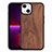 Coque Silicone Motif Fantaisie Souple Couleur Unie Etui Housse S03 pour Apple iPhone 13 Marron