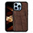 Coque Silicone Motif Fantaisie Souple Couleur Unie Etui Housse S03 pour Apple iPhone 14 Pro Marron