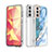 Coque Silicone Motif Fantaisie Souple Couleur Unie Etui Housse S03 pour Samsung Galaxy S21 5G Bleu