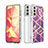 Coque Silicone Motif Fantaisie Souple Couleur Unie Etui Housse S03 pour Samsung Galaxy S21 Plus 5G Violet