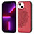 Coque Silicone Motif Fantaisie Souple Couleur Unie Etui Housse S04 pour Apple iPhone 13 Rouge