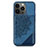 Coque Silicone Motif Fantaisie Souple Couleur Unie Etui Housse S06 pour Apple iPhone 13 Pro Bleu