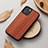 Coque Silicone Motif Fantaisie Souple Couleur Unie Etui Housse S07 pour Apple iPhone 13 Pro Marron