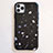 Coque Silicone Motif Fantaisie Souple Couleur Unie Etui Housse S12 pour Apple iPhone 11 Pro Max Noir