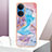 Coque Silicone Motif Fantaisie Souple Couleur Unie Etui Housse Y01B pour Huawei Honor X7 Bleu