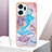 Coque Silicone Motif Fantaisie Souple Couleur Unie Etui Housse Y01B pour Huawei Honor X7a Bleu