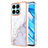 Coque Silicone Motif Fantaisie Souple Couleur Unie Etui Housse Y01B pour Huawei Honor X8a 4G Blanc