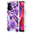 Coque Silicone Motif Fantaisie Souple Couleur Unie Etui Housse Y01B pour OnePlus Nord N200 5G Violet