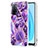 Coque Silicone Motif Fantaisie Souple Couleur Unie Etui Housse Y01B pour Oppo A55 5G Violet